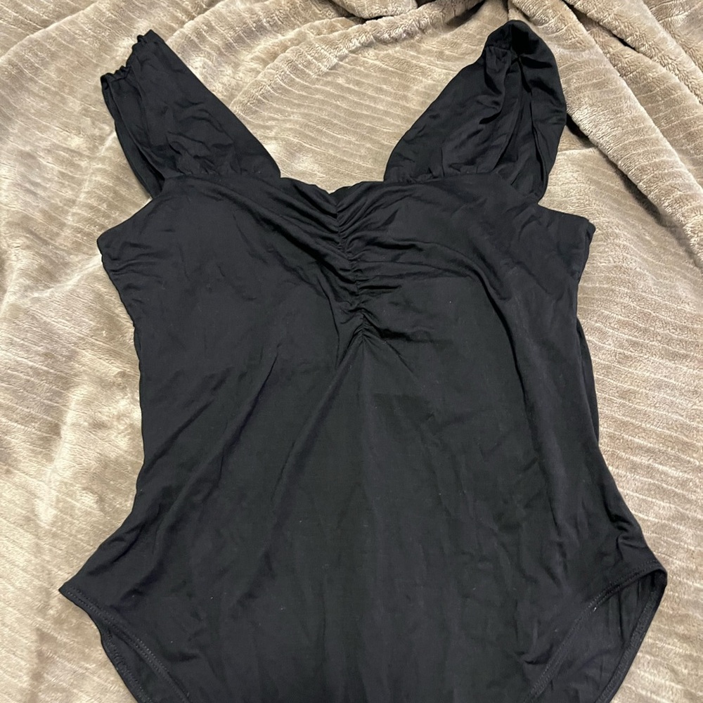 Ted Baker Black Ruched Bodysuit